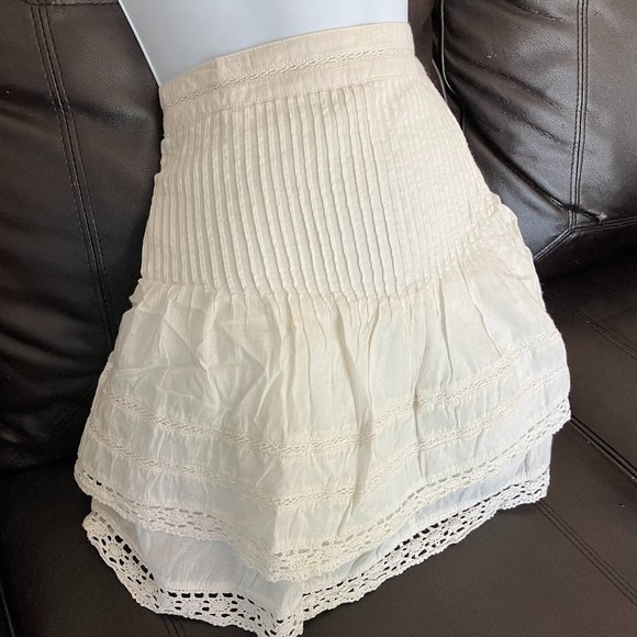 Free People Cream Mini Skirt - Picture 3 of 5